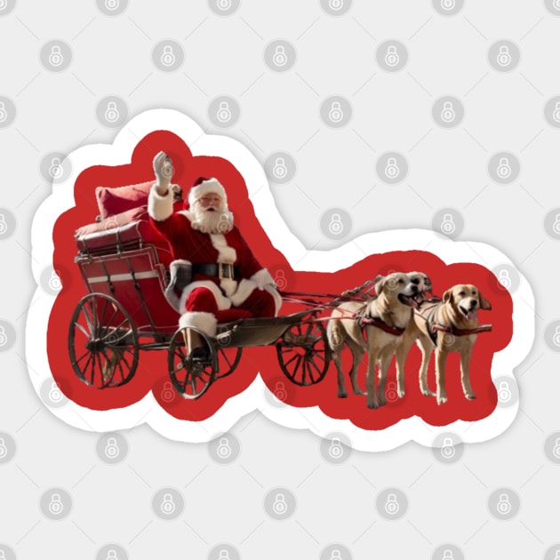 Santa Claus dog christmas Sticker by Imaginate